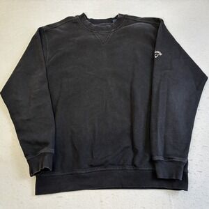 Vtg Callaway Golf Sport Sweatshirt Mens Large Black Crewneck Long Sleeve Logo